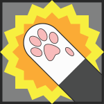 CD paw slap icon
